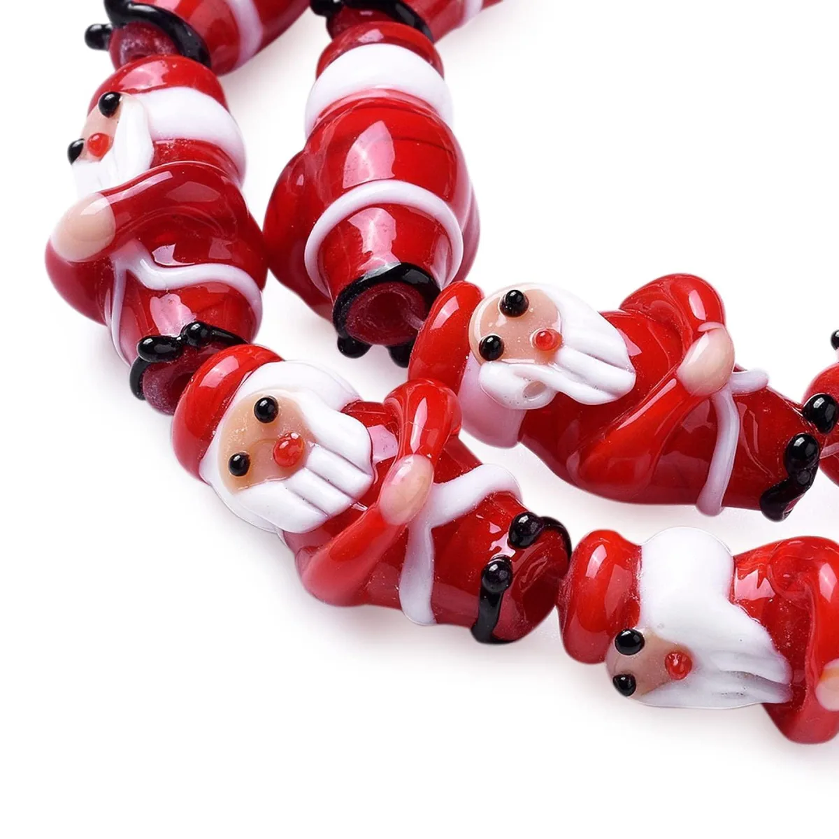  Evening Crystals LAMP-G140-04-Megapet 10pcs Santa Claus glass beads 10-14mm jewelry — product photo