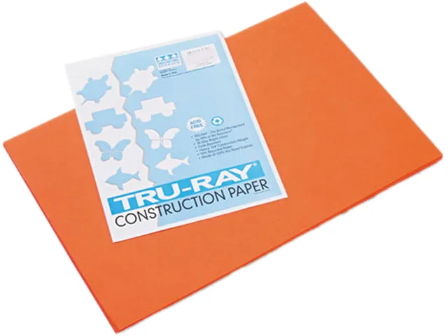 Pacon Pacon 103034 Tru-Ray Construction Paper 76 lb 12 x 18 Orange 50 Sheets — product photo