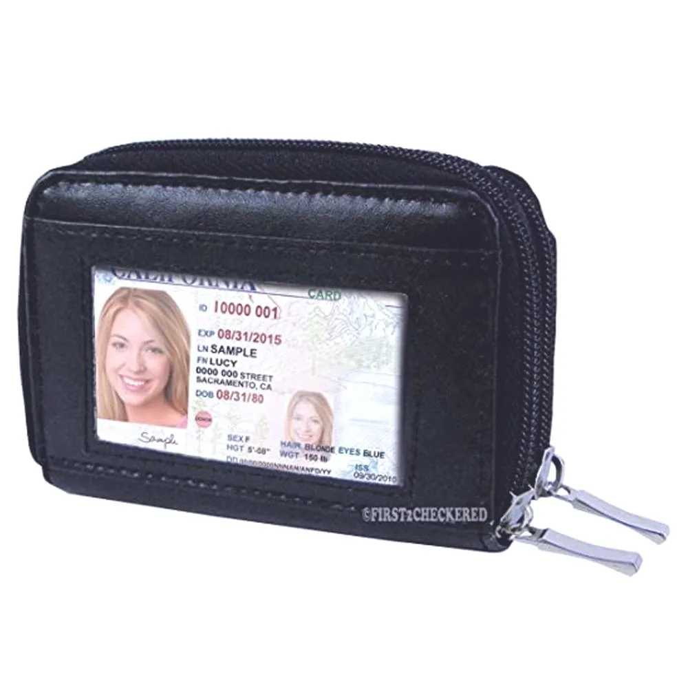 Jobar Jobar 6649 Leather Accordion Security Wallet Black 10 Pockets — product photo