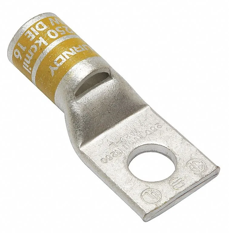 Burndy Burndy Copper Compression Lug 250 kcmil 1/2 in Stud 1 Hole Yellow 16 2.600 in — product photo