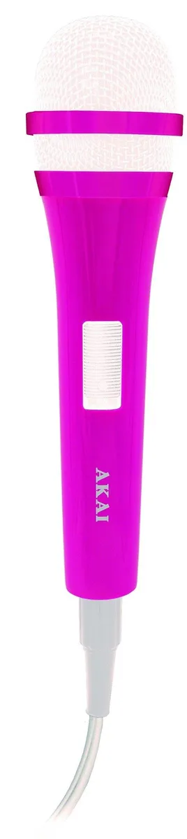 AKAI AKAI KS721P Dynamic Wired Karaoke Microphone Pink 10ft Cord 6.3mm Plug — product photo