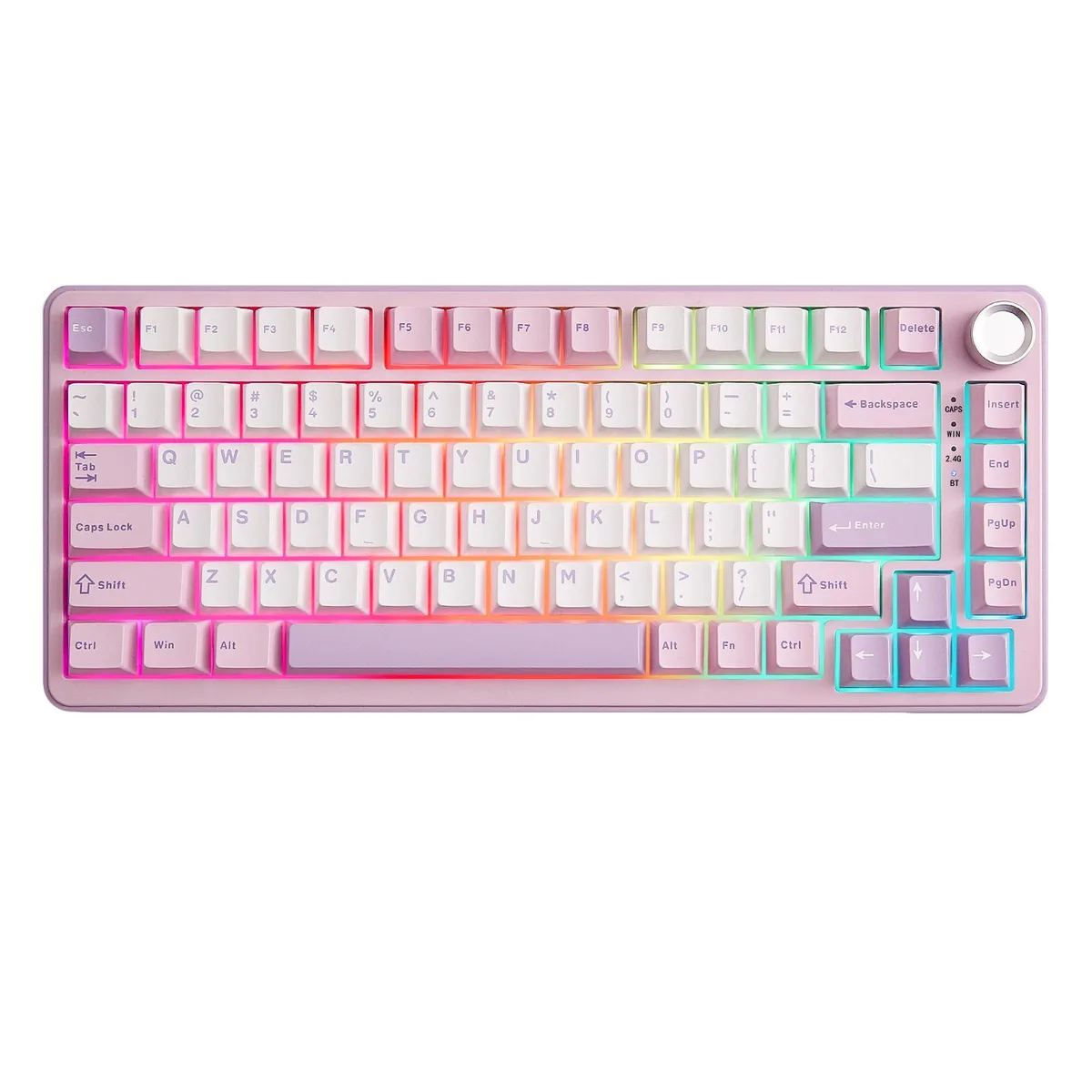 YUNZII YUNZII B75 PRO Wireless Mechanical Gaming Keyboard 75% Purple Milk V2 Switch — product photo