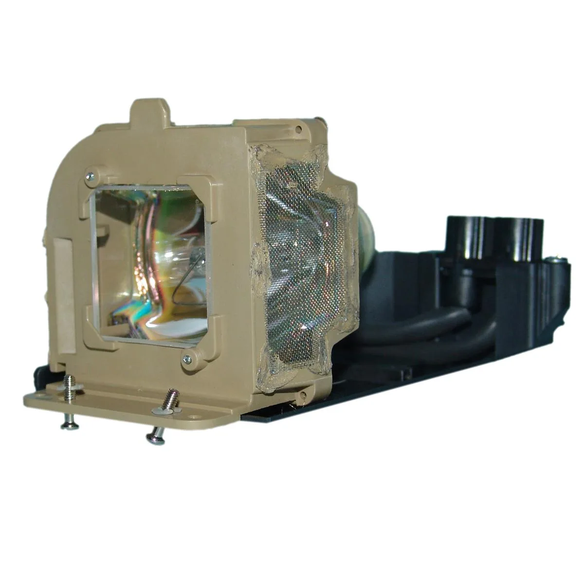 Projector lamp module in black plastic housing
