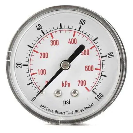 Value Brand Value Brand Test Pressure Gauge 2-1/2 In 0-100 psi 0-700 kPa +/-3-2-3% — product photo