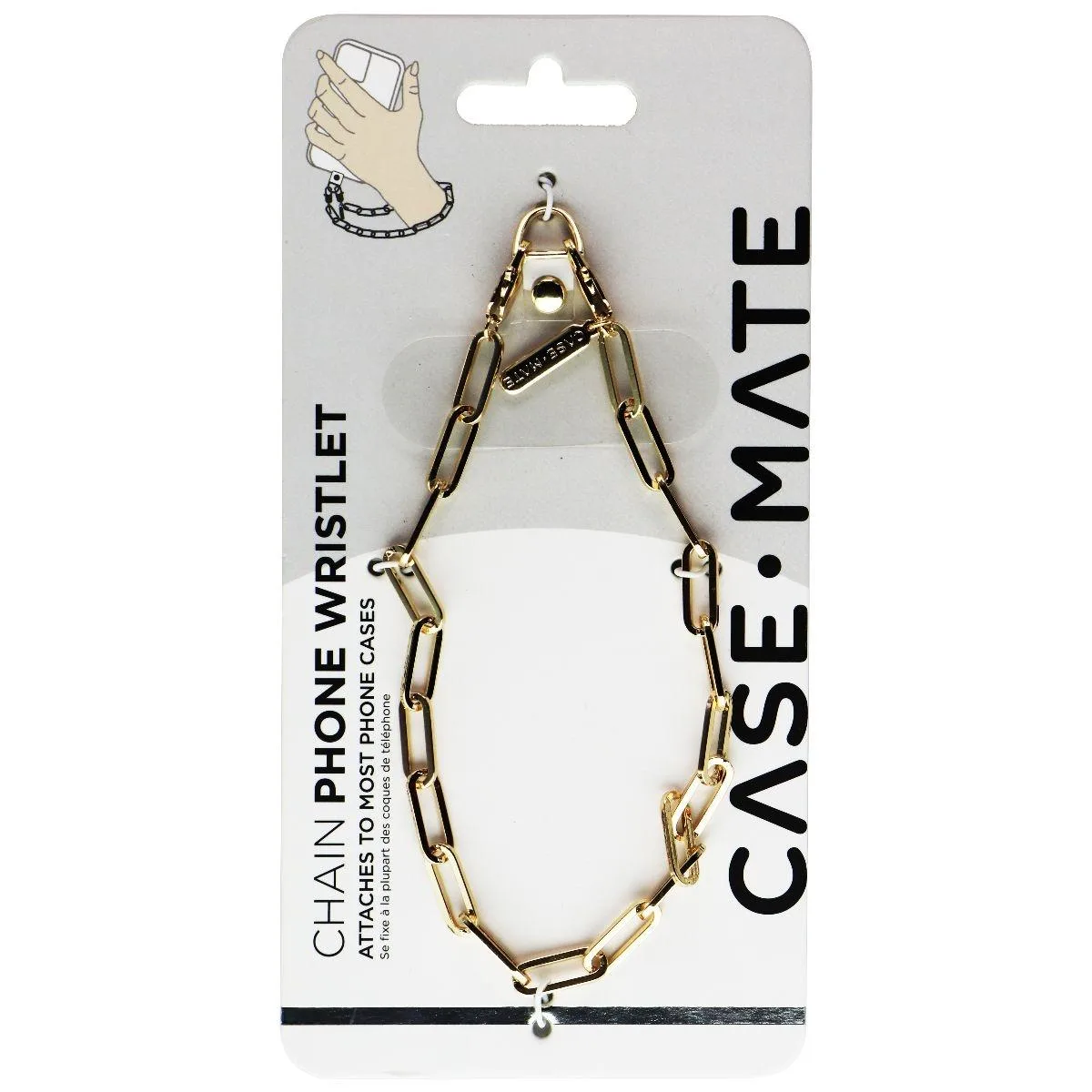 Case-Mate Case-Mate Detachable Phone Lanyard Strap Gold Metal Chain Gold — product photo