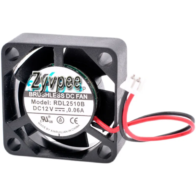 Zyvpee Zyvpee RDL2510B 25mm 12V 0.06A 2-wire case fan — product photo
