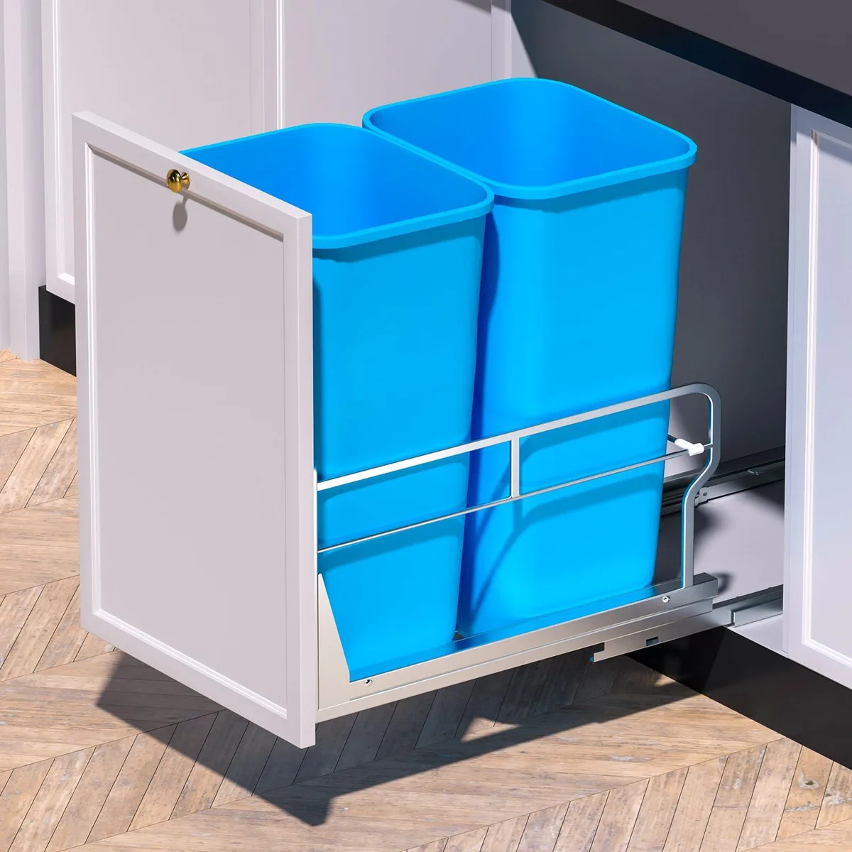  Baldwin PM375 Dual Pull-Out Trash Can Kit 3 Pack 70 qt 17" W 24" D — product photo