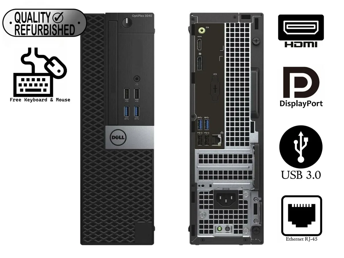 DELL DELL OptiPlex 3040 SFF desktop PC Intel Core i5-6500 3.2GHz 8GB DDR3 256GB SSD Windows 10 Pro — product photo