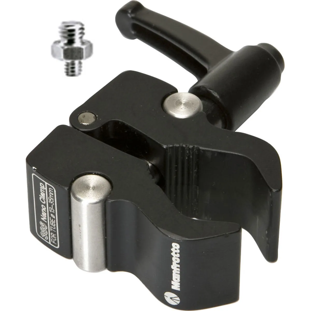 Manfrotto Manfrotto 386BC NANO Clamp 13-35mm 4 kg capacity with 3/8 and 1/4 adapter — product photo