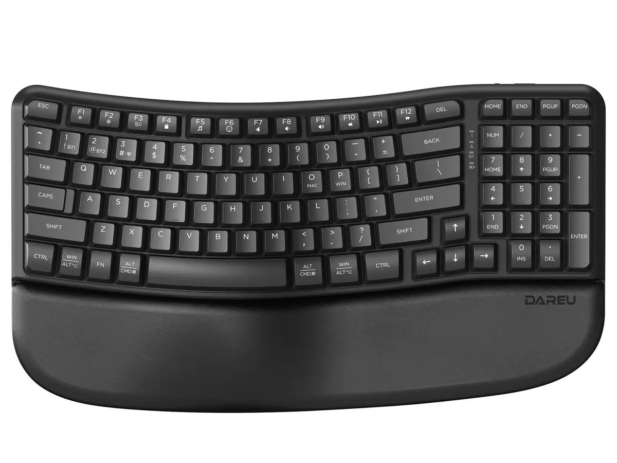  DAREU LK302 Wireless Ergonomic Keyboard Black — product photo