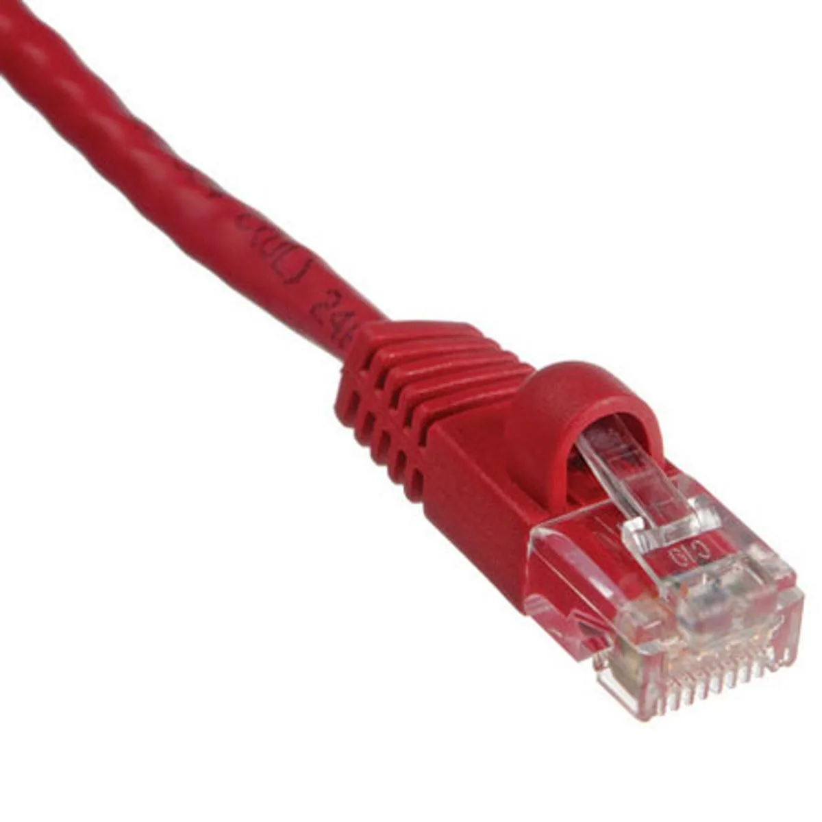Red Cat6 Ethernet cable 25 ft with RJ45 connectors