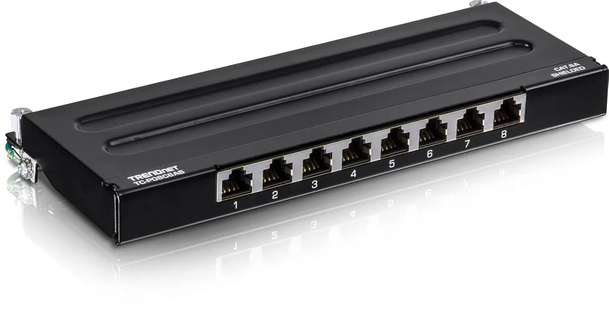 TAURKENAM TAURKENAM 8-Port Cat6A Shielded Patch Panel wired accessory — product photo