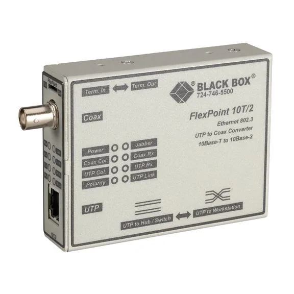 Black Box Corporation Black Box Corporation LMC210A 10BASE-T BNC Media Converter server accessory — product photo