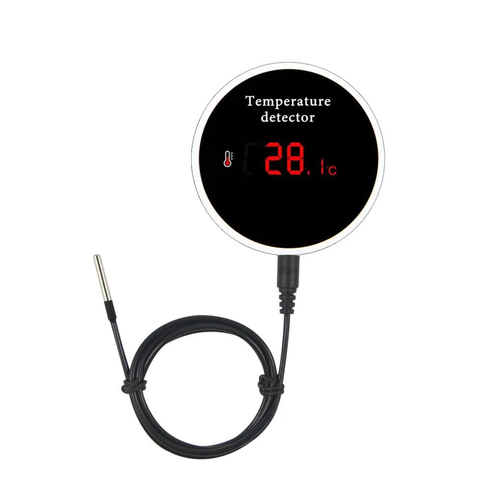 Black rectangular sensor with waterproof probe attached by cable