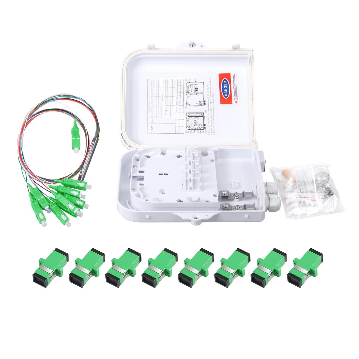 ALSEYE ALSEYE 8 Core Fiber Terminal Box IP65 2 in 1 accessory — product photo