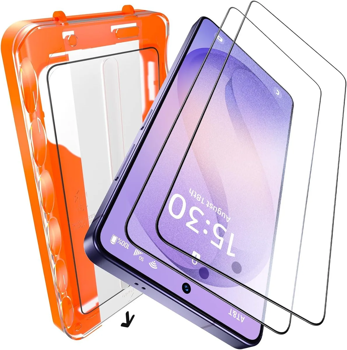 Two matte tempered-glass screen protectors for Galaxy S26 Ultra