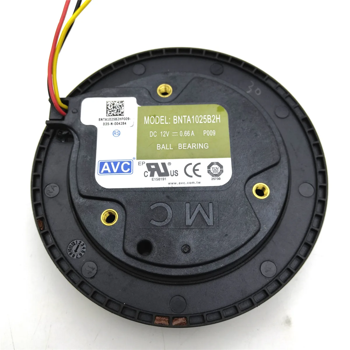 Zyvpee Zyvpee BNTA1025B2H 100*25mm DC12V .66A 3-wire Centrifugal Fan — product photo