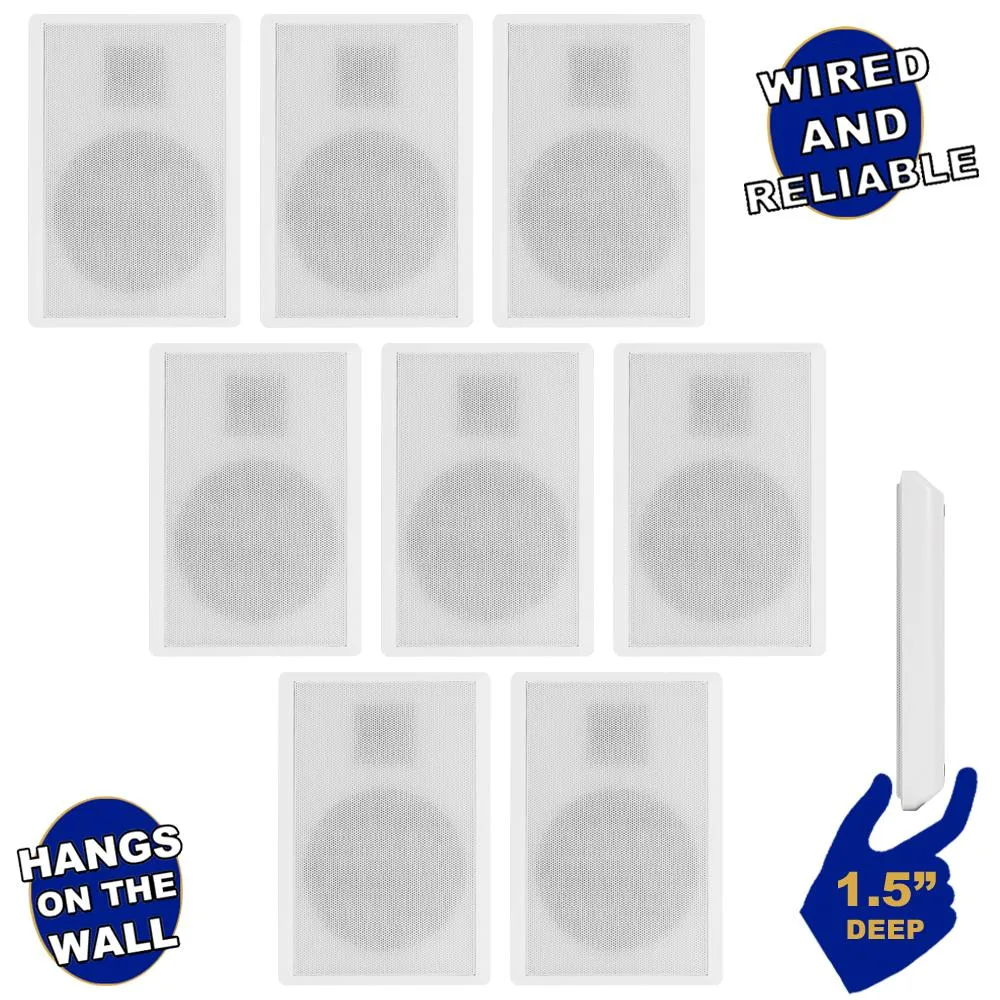 Goldwood Sound, Inc. Goldwood Sound, Inc. SLM1W On-Wall Home Audio Speaker 8-Pack — product photo