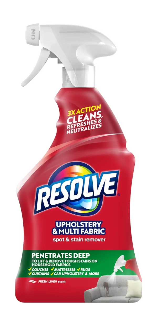 White 22 fl oz spray bottle of concentrated carpet and upholstery cleaner