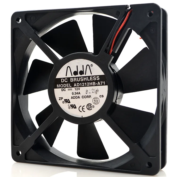 SXDOOL SXDOOL AD1212HB-A71GL 120mm 25mm 12V .34A 2-pin case fan — product photo