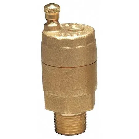 Brass automatic air vent valve with 3/4 inch male NPT bottom inlet