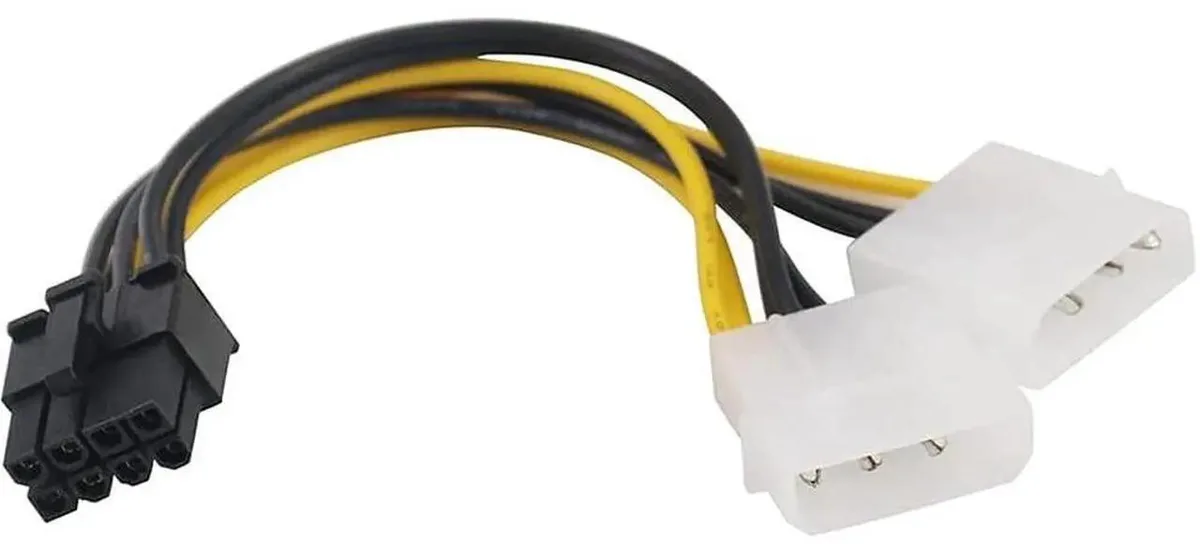 SMUGDESK SMUGDESK 8Pin PCIe to Dual 4Pin Molex GPU Power Cable 18cm — product photo