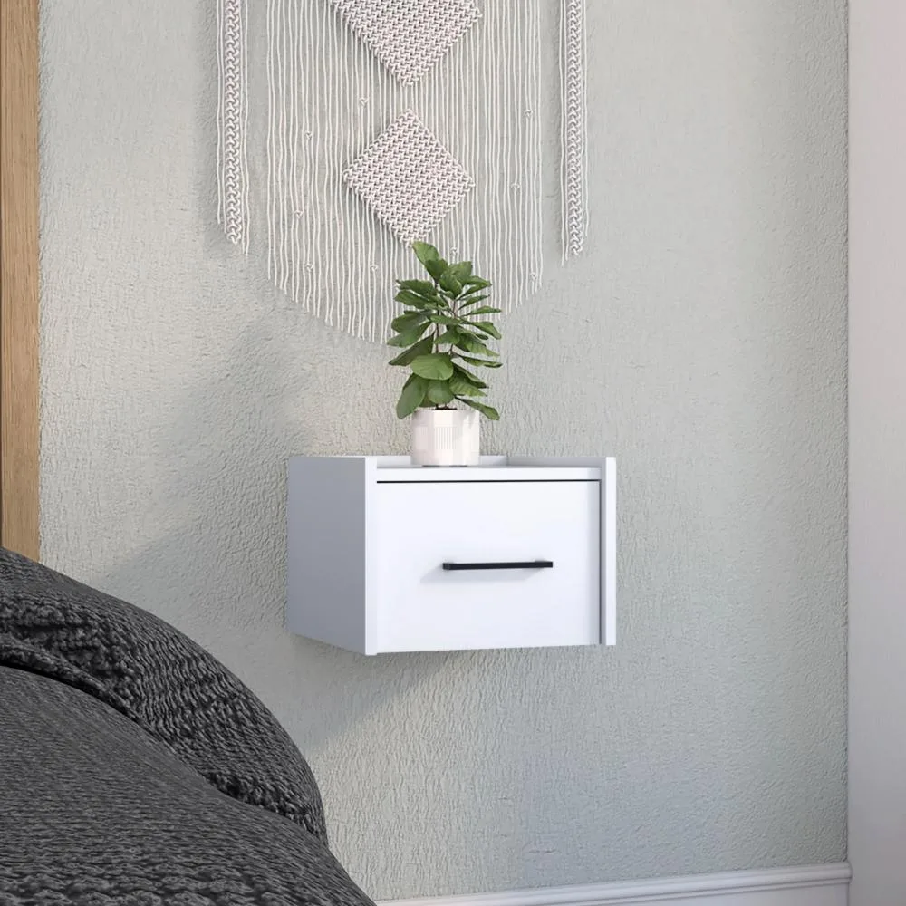 tuphen tuphen Boa Floating Nightstand White 13.8W 13.2D 10.4 drawer 5.5H — product photo