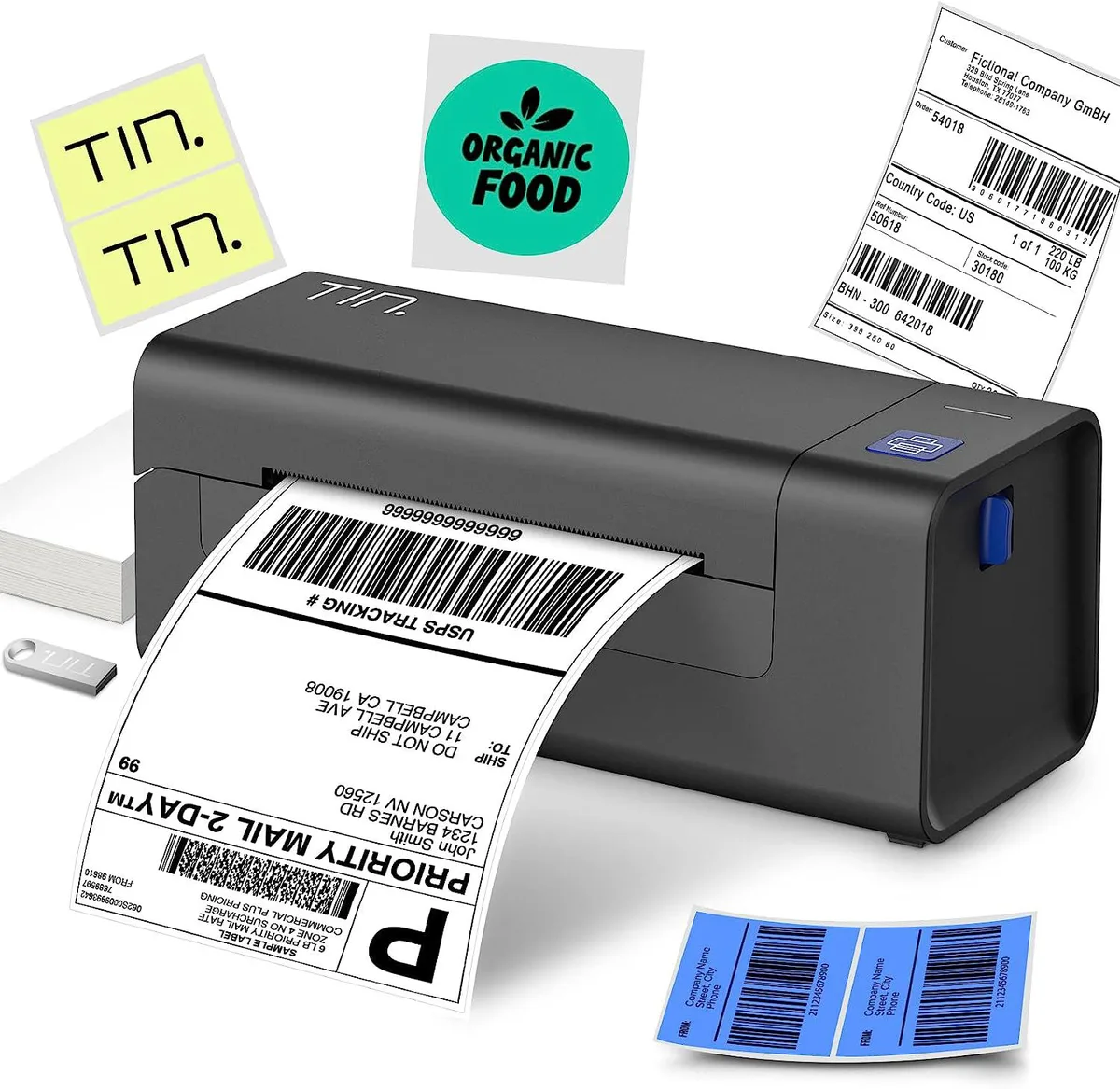 noelspace noelspace TIN Thermal Label Printer 4x6 203 DPI 150mm/s USB — product photo