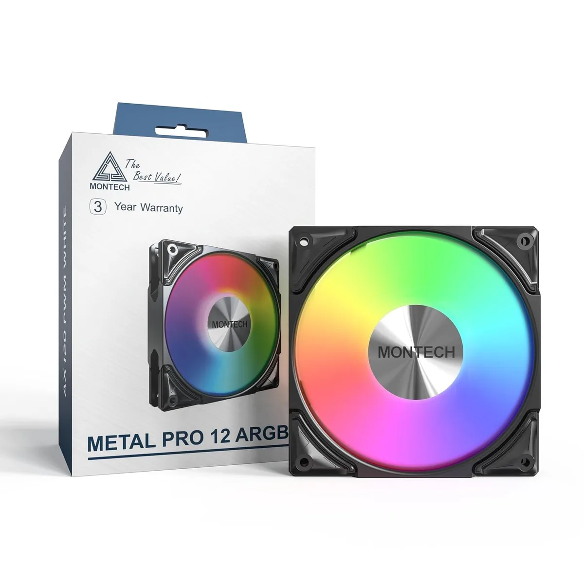 Montech Montech Metal PRO 12 Black 120mm ARGB PWM case fan — product photo