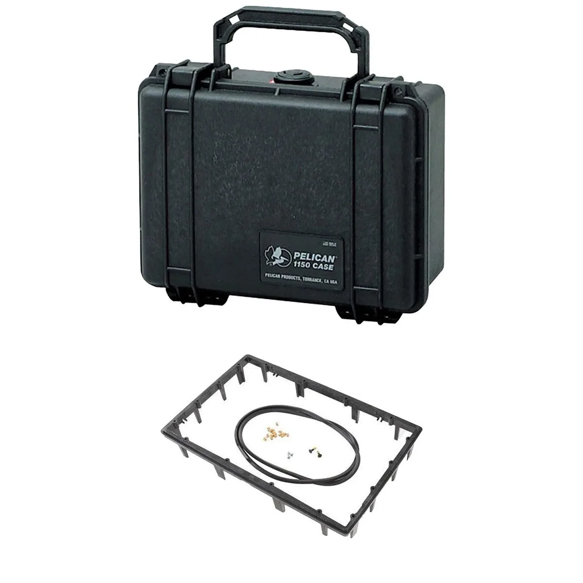 Pelican Products, Inc. Pelican Products, Inc. 1150 Protector Watertight Hard Case with 1150PF Panel Frame Kit, Black — product photo