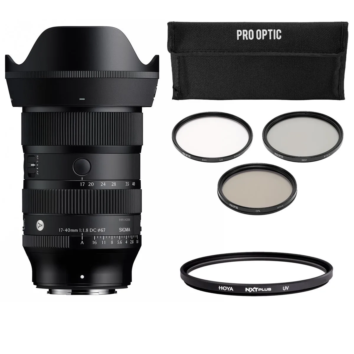 SIGMA SIGMA 17-40mm f/1.8 DC Art Lens for Fujifilm X with 67mm Filter Kit — product photo