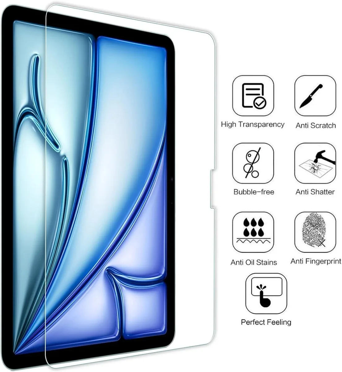  Tempered Glass Screen Protector for iPad Air 11" 2024/2025 - Clear — product photo