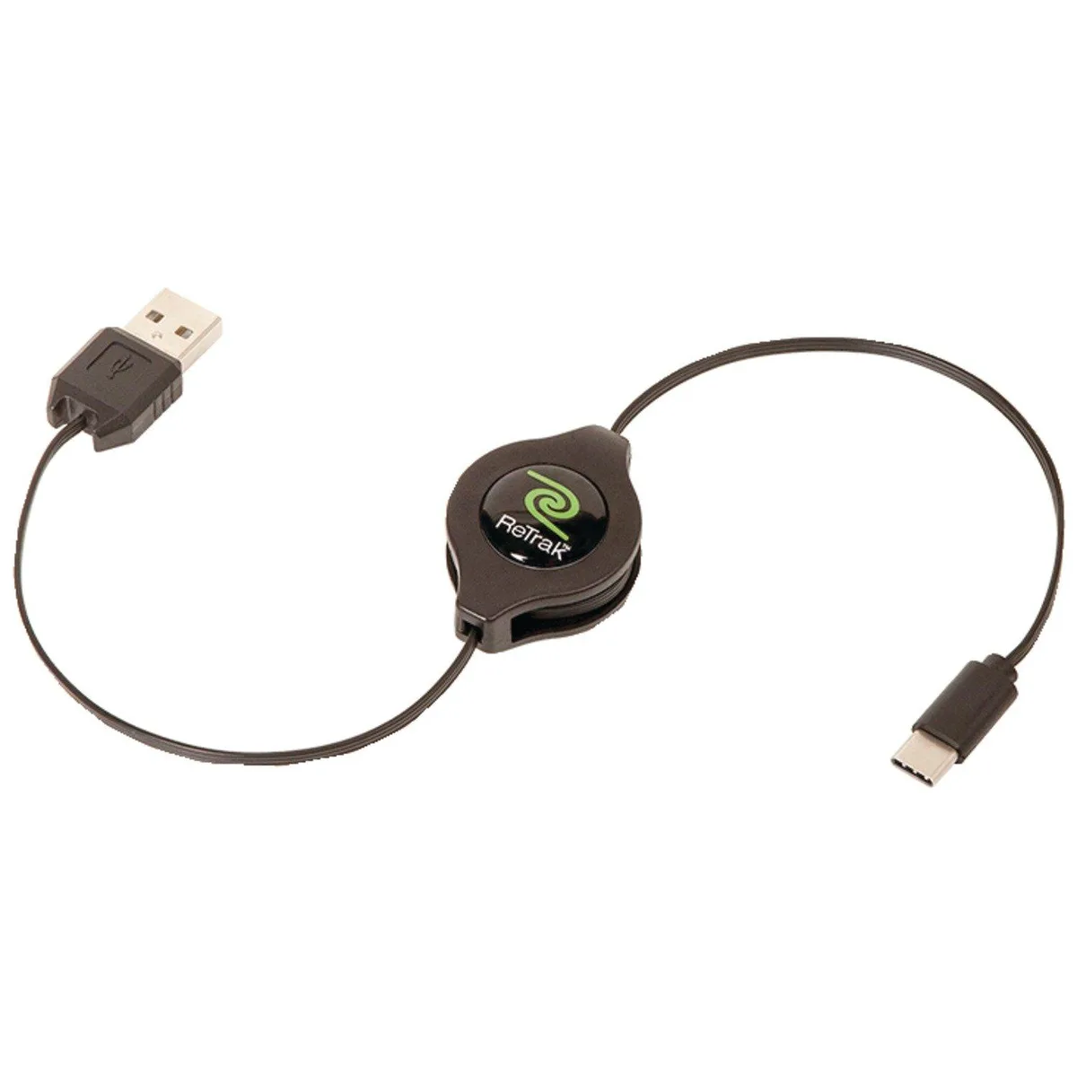Mobee Mobee Retractable USB-C to USB-A Cable Black 6.90 x 2.40 x .90 — product photo