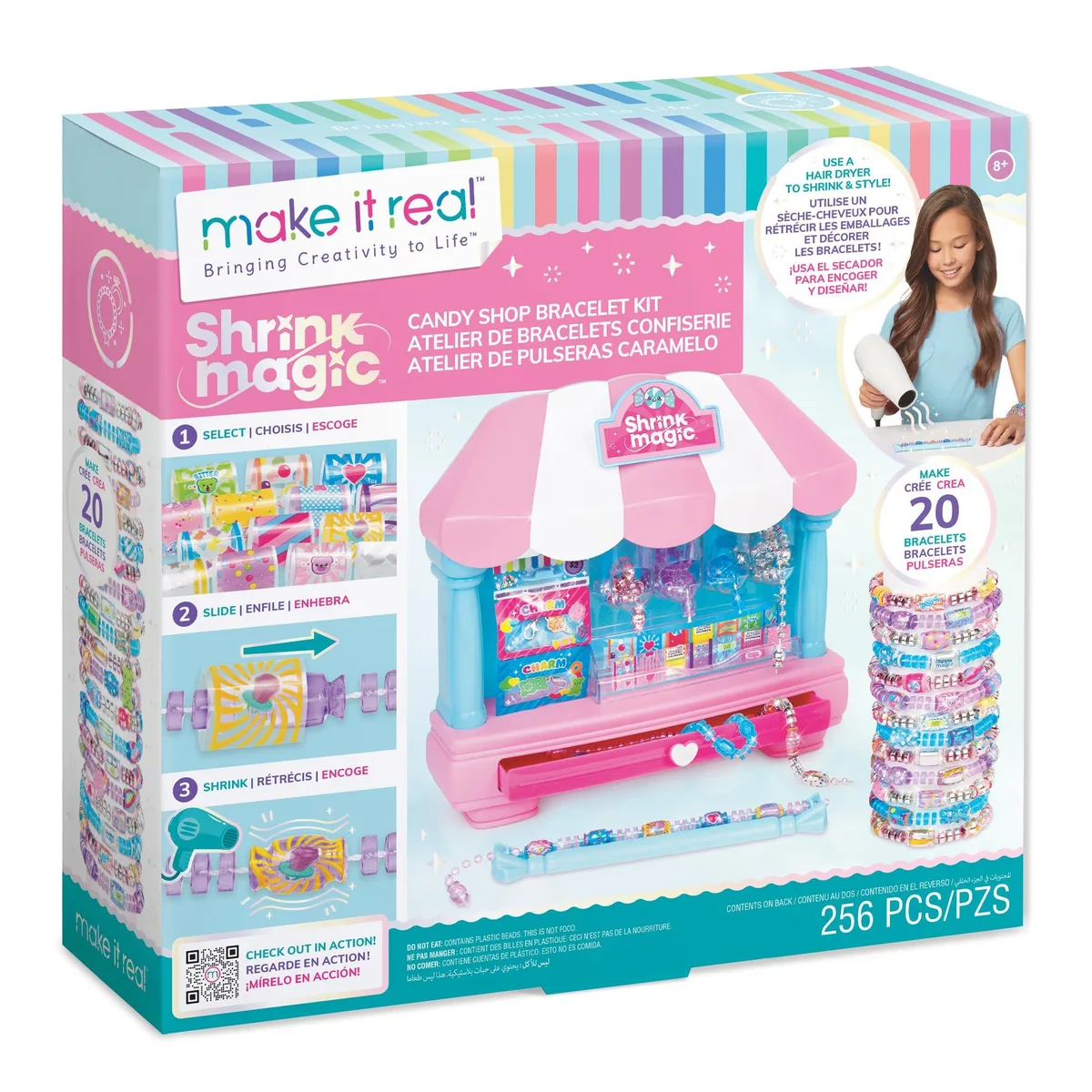 Make It Real Make It Real Shrink Magic Candy Shop Bracelet Kit 20 Bracelets — product photo