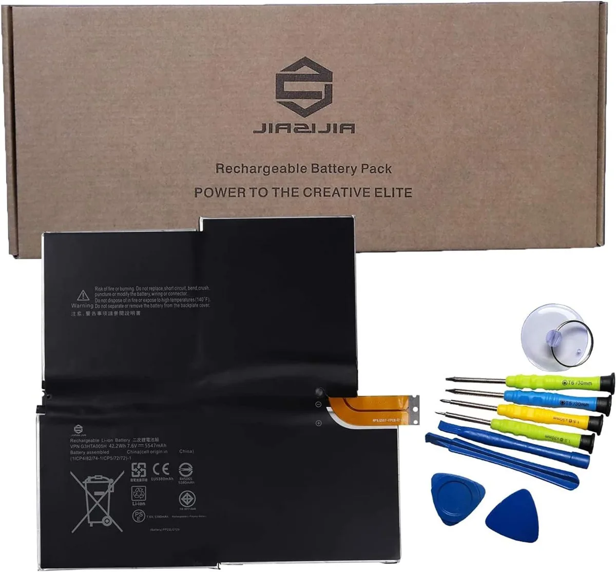 NShi NShi G3HTA005H laptop battery 7.6V 42.2Wh 5547mAh for Surface Pro 3 1631 — product photo