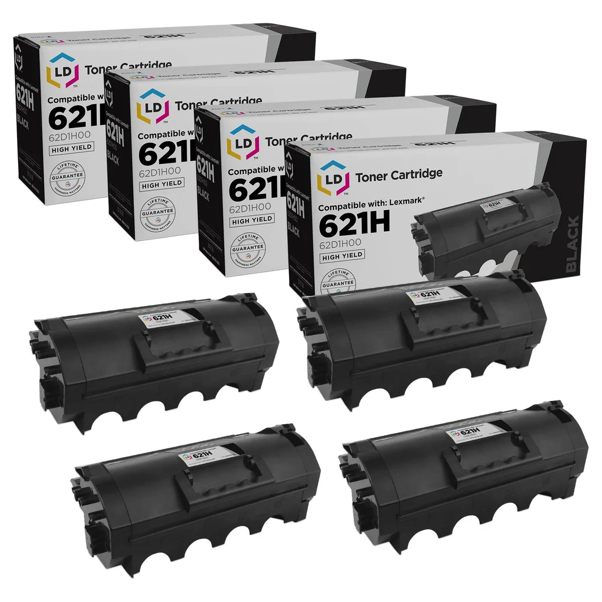 LD Products LD Products 621H High Yield Black Toner Cartridge 4-Pack — product photo