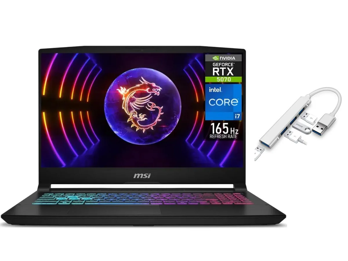 MSI MSI Katana 15.6" QHD 165Hz i7-14650HX RTX 5070 16GB 1TB Black laptop — product photo