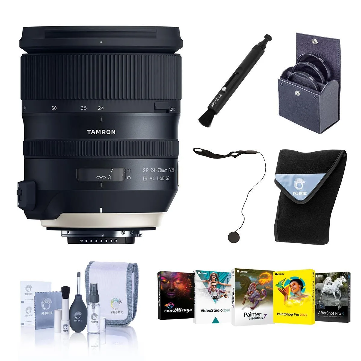 Tamron Tamron A032 SP 24-70mm f/2.8 Di VC USD G2 Nikon F Accessories Bundle camera lens — product photo