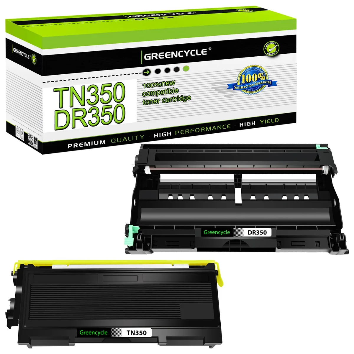 GREENCYCLE GREENCYCLE TN350 DR350 Toner &amp; Drum Set 2500 12000 Pages — product photo