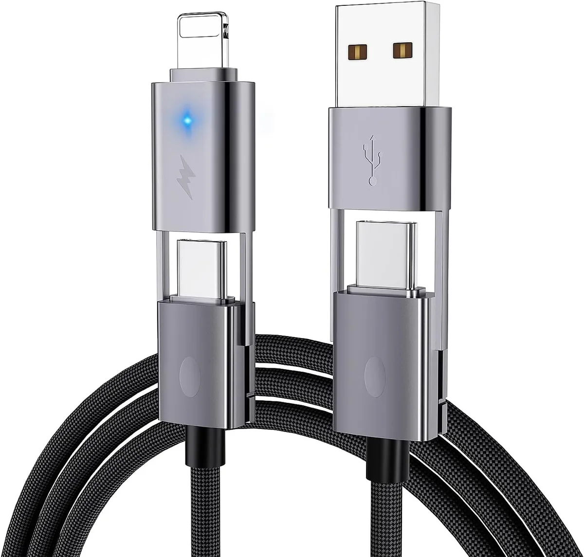 Chopmate Chopmate 4-in-1 USB-C Cable 2-Pack 6ft PD 65W 27W 480Mbps — product photo