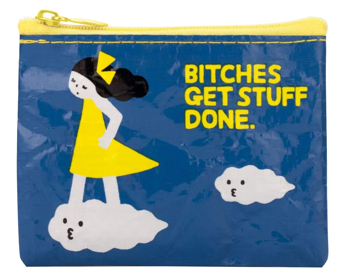  Blue Q Qa567 Beyotches Get Stuff Done Coin Purse Wallet 95% recycled — product photo