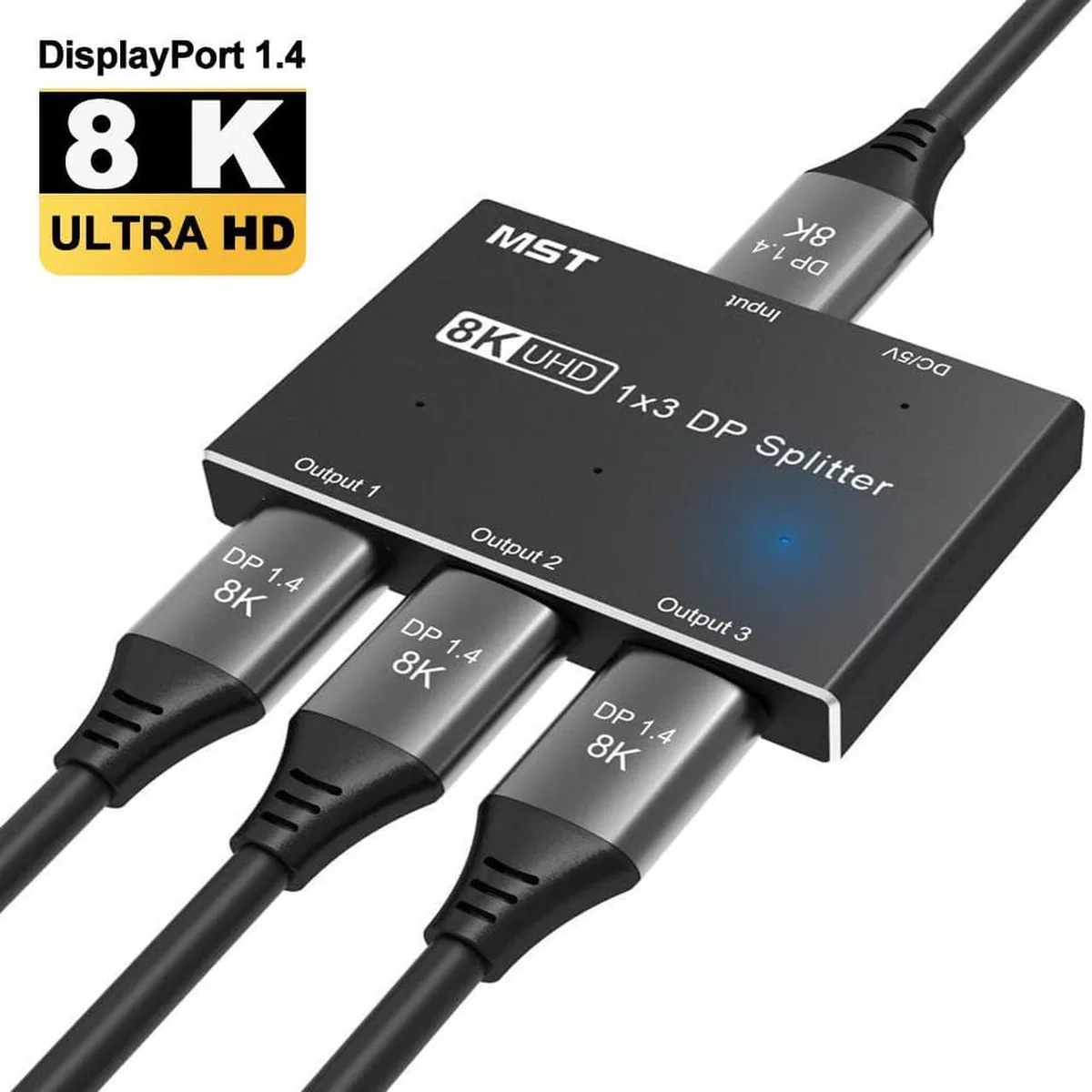 Vszerda Vszerda DisplayPort 1.4 MST Hub 1×3 8K@30Hz 4K@144Hz — product photo