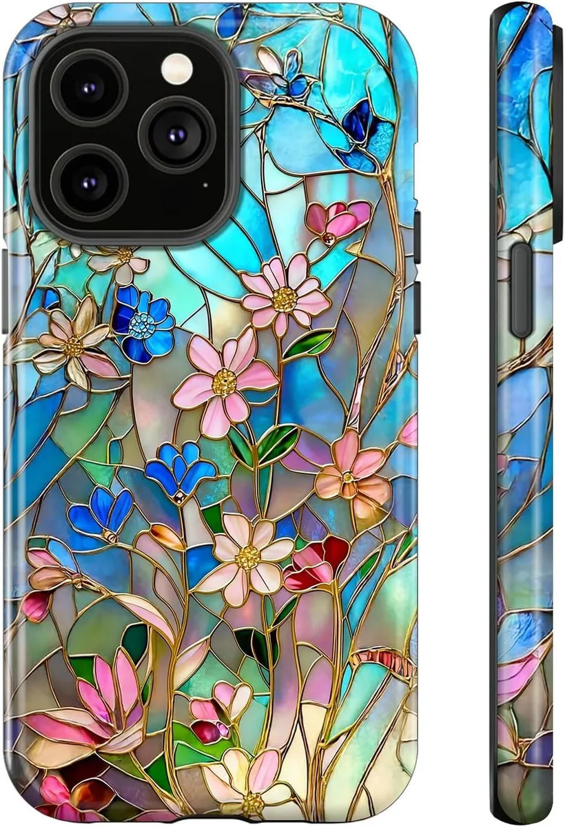 Transcend Transcend iPhone 13 14 Stained Glass Bloom Dual-Layer Case — product photo
