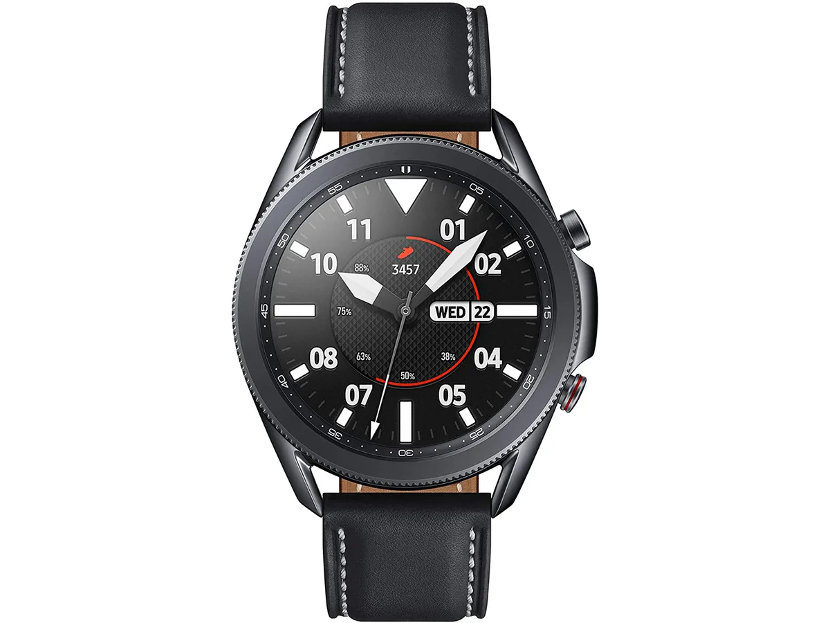SAMSUNG SAMSUNG SM-R845UZKAXAR Galaxy Watch3 45mm LTE Mystic Black wearable technology — product photo
