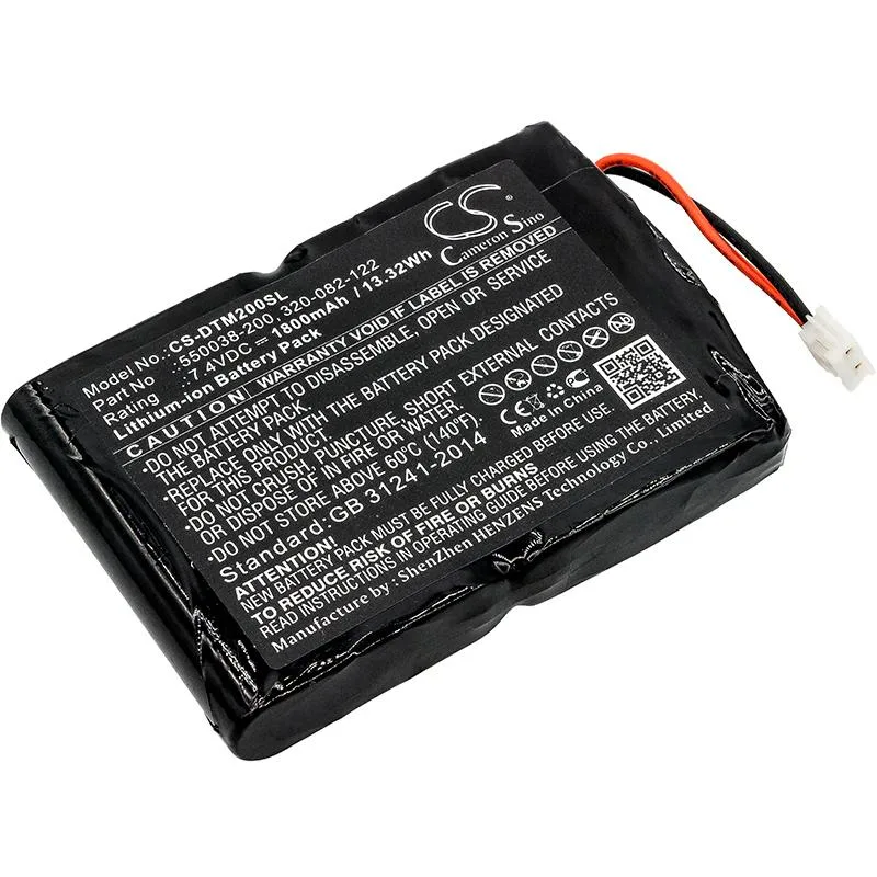 Cameron Sino replacement battery for MF2te, rectangular black plastic pack with connector wires