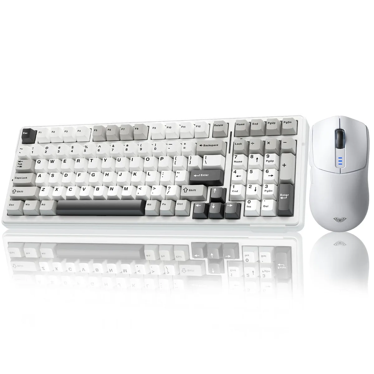 Vszerda Vszerda F99 Hot-Swappable Gaming Keyboard + SC580 Wireless Mouse White — product photo