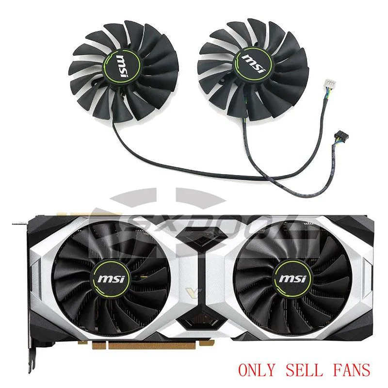 SXDOOL SXDOOL PLA09215B12H 90mm 42mm VGA cooling fan pair — product photo