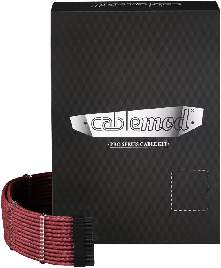 CableMod CableMod RT-Series Pro ModMesh Sleeved Cable Kit ASUS Seasonic Blood Red — product photo