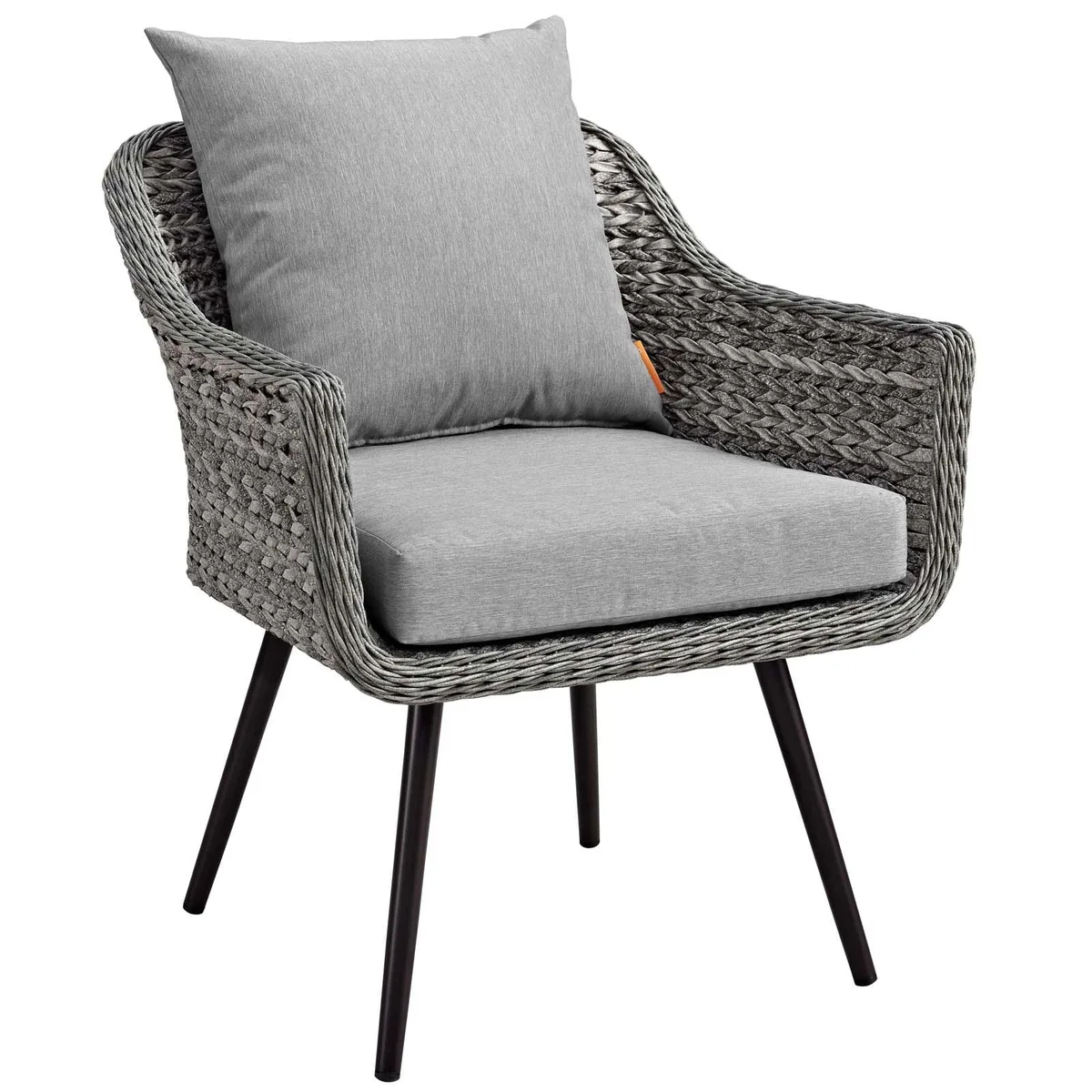 Modway Furniture Modway Furniture Endeavor Outdoor Patio Wicker Rattan Armchair Gray 26.5"L x 27.5"W x 33.5"H — product photo