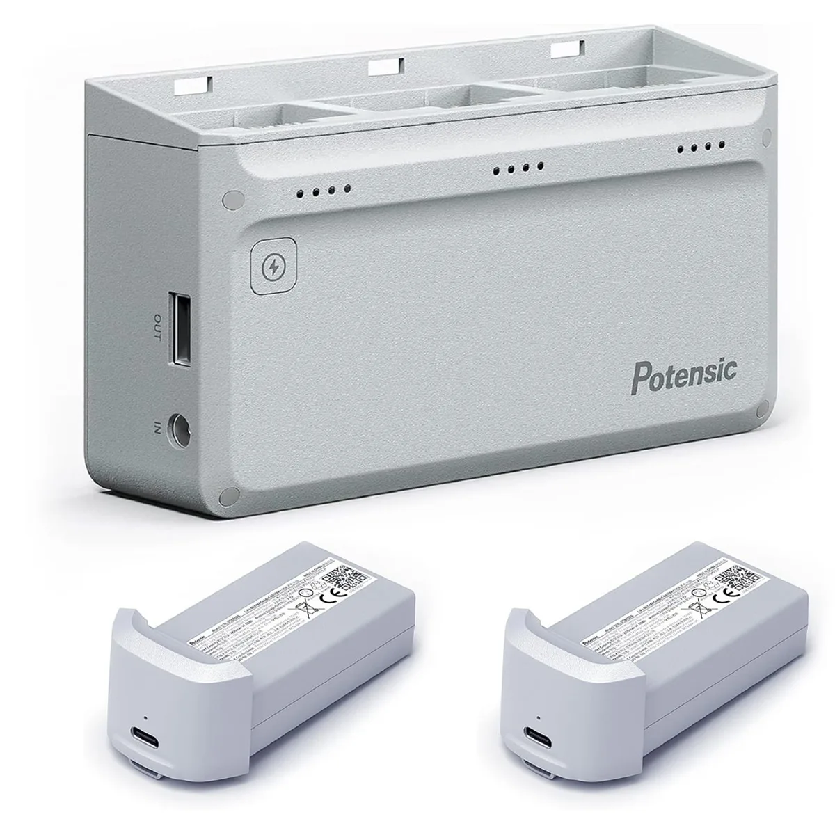 Potensic Potensic ATOM Parallel Charging Hub 2×2230mAh Smart Batteries 60W Adapter — product photo